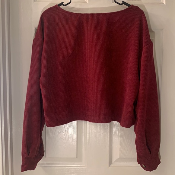 SHEIN Corduroy Crop Top Sweater - Picture 7 of 14